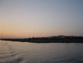 zonsondergang op de Nijl